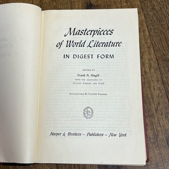 Masterpieces of World Literature in Digest Form Hardcover 1952 - Picture 3 of 16